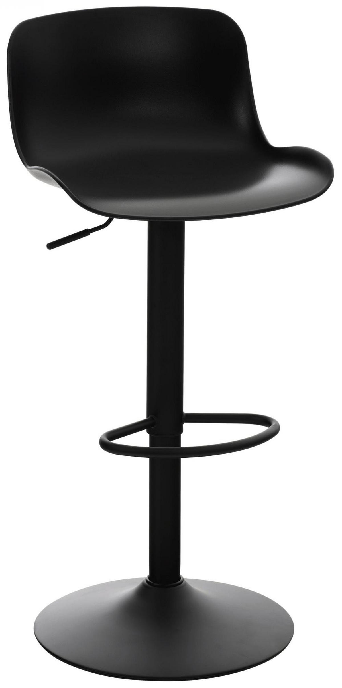 BARHOCKER Kunststoff schwarz - Schwarz, Kunststoff/Metall (44/81/44cm) - CLP