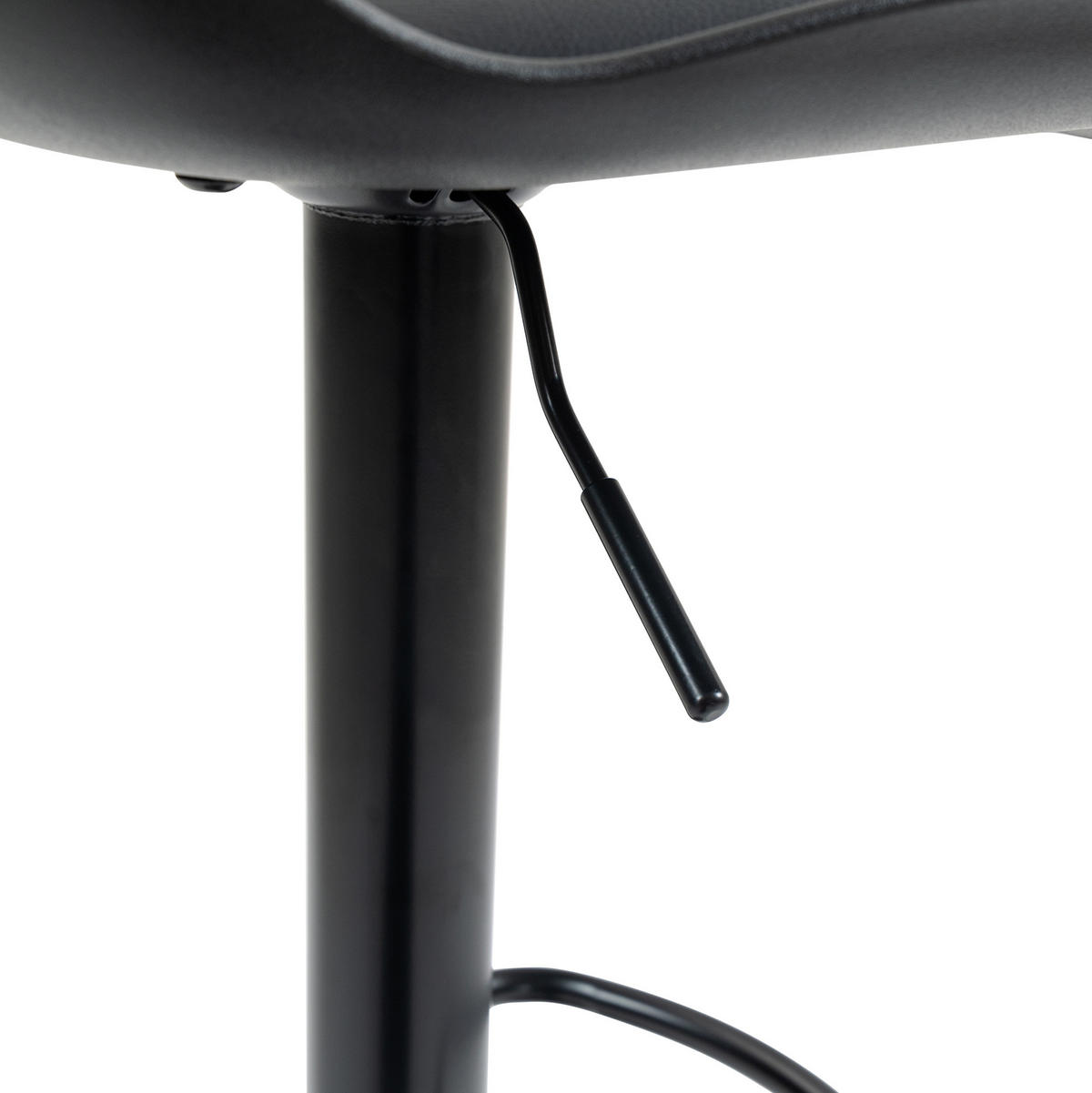 BARHOCKER Schwarz höhenverstellbar mit 360°-Drehfunktion - Schwarz, Metall (44/80/43cm) - MIVRAY
