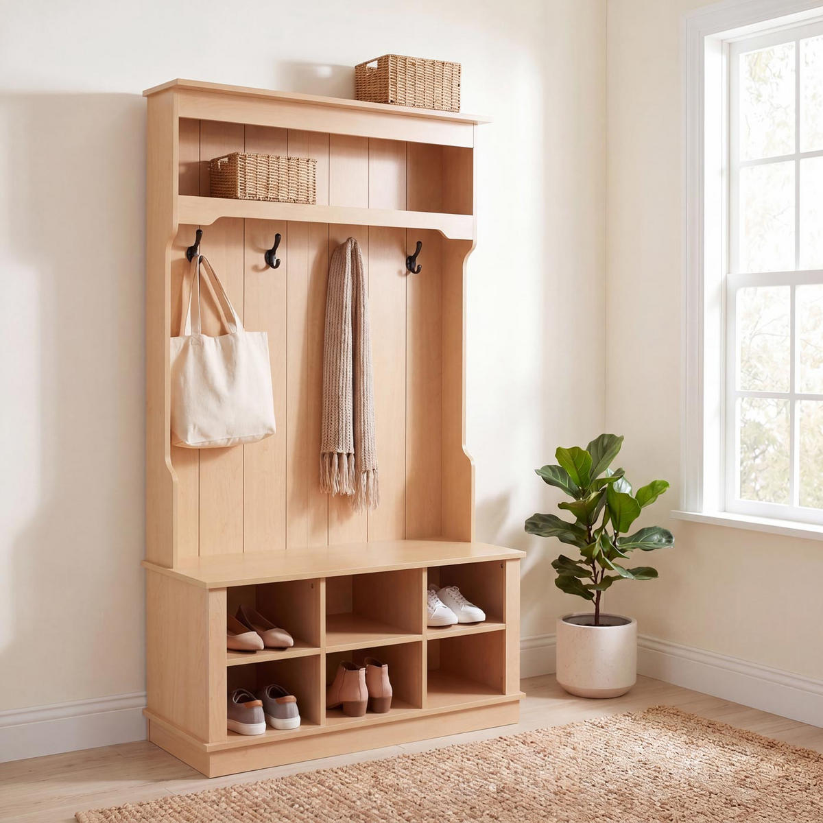 GARDEROBE Beige - Beige, Holz (100/170/39cm) - MCW