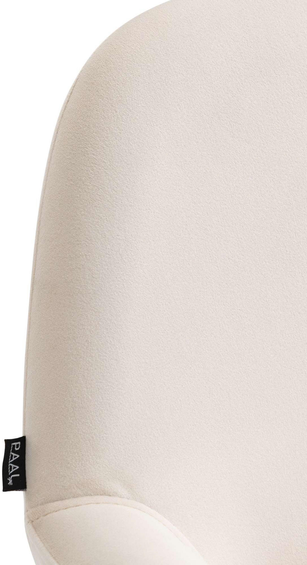 BARHOCKER Samt creme - Creme/Weiß, Textil/Metall (51/89/52cm) - CLP