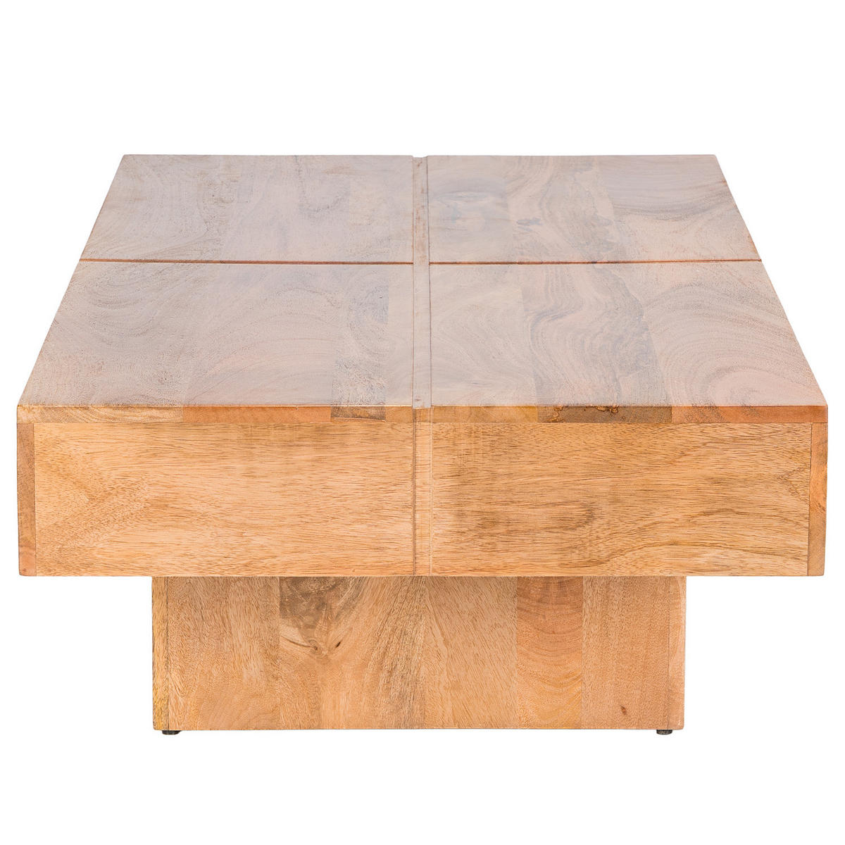 COUCHTISCH - Akazie massiv Dunkel - Akaziefarben, Holz (71/141/35cm) - home24