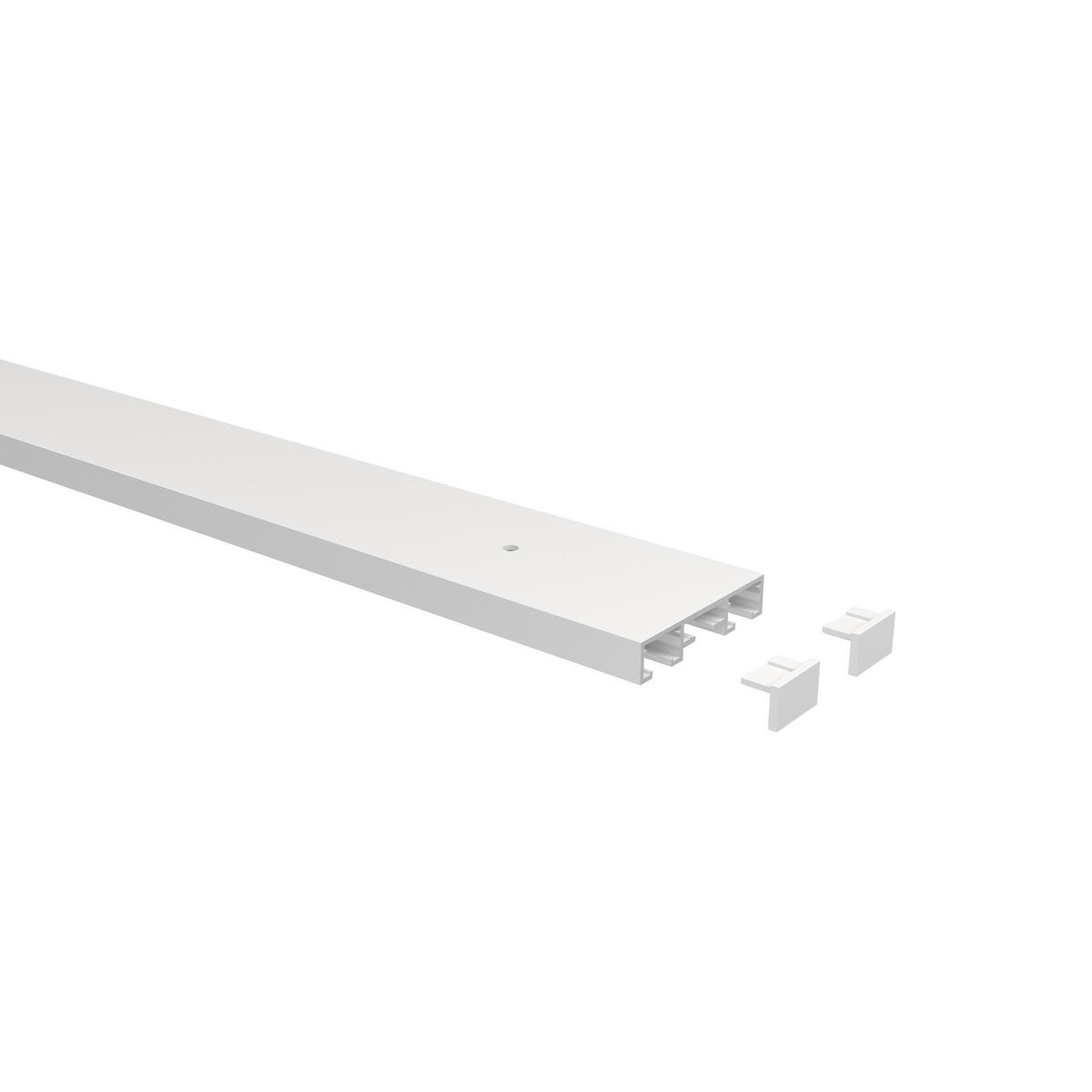 GARDINENSCHIENE / OBJEKTSCHIENE Primax 320 cm (geteilt in 2 x 160 cm), 2-läufig Weiß - Weiß, Metall (4.3/0.9/320cm) - INTERDECO