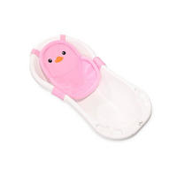 BABYBADEWANNE Badenetz Pinguin rosa Clips aus Kunststoff, Badewannennetz, ab Geburt - Rosa, Textil (28/28cm) - Lorelli