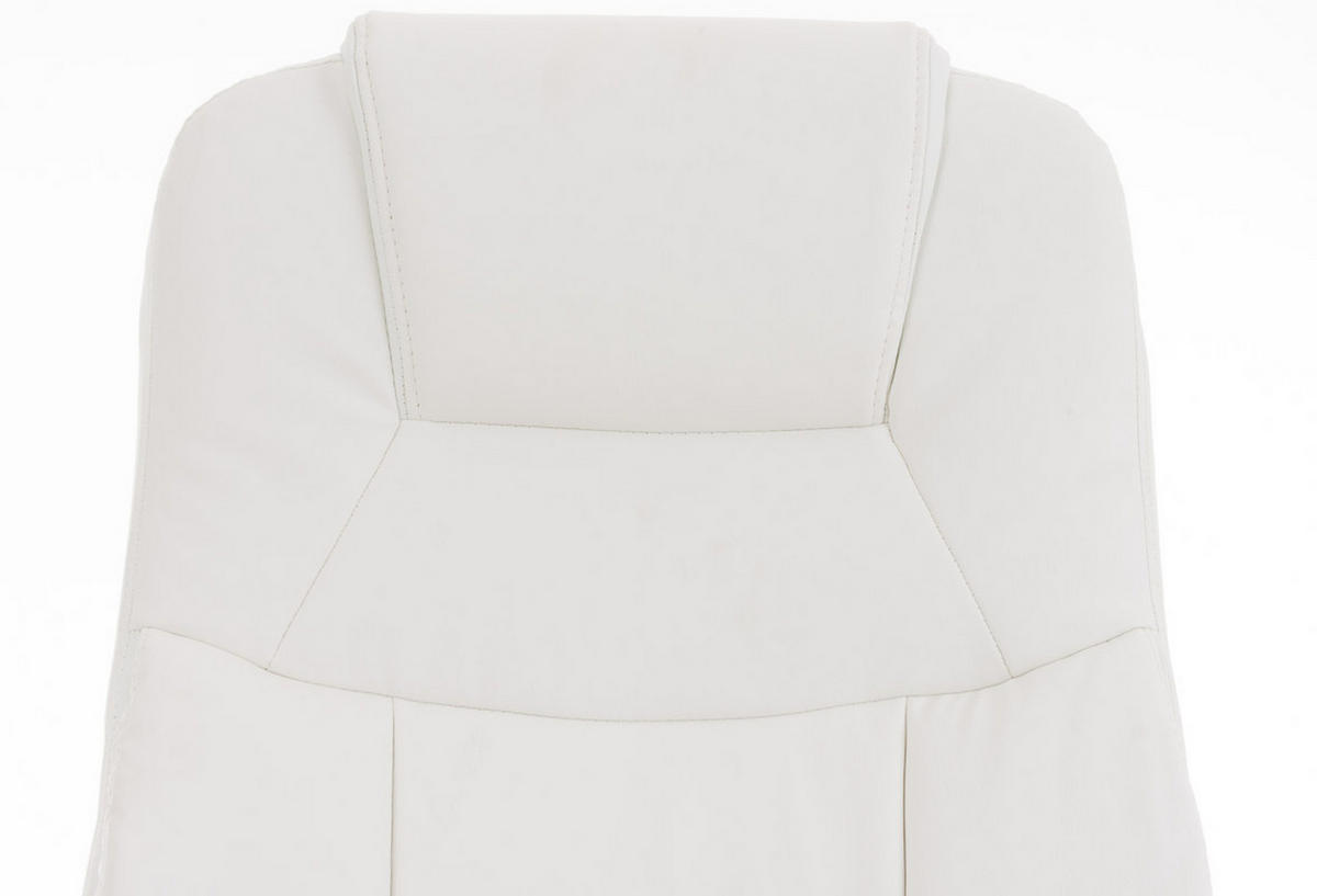 BÜROSTUHL Apodo Two, Kunstleder Weiß - Weiß, Textil/Metall (66/122/70cm) - TPFLiving