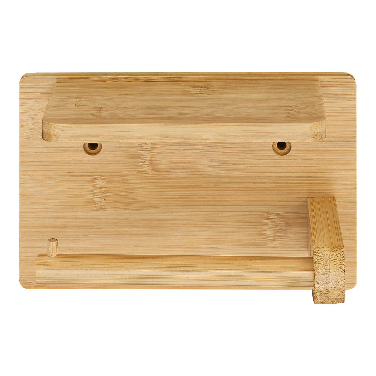 TOILETTENPAPIERHALTER Vallentuna - Naturfarben, Holz (18/12/10.5cm) - [en.casa]