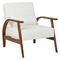 SESSEL Kunstleder Cremeweiß Skara - Dunkelbraun/Weiß, Kunststoff (70/83/88cm) - Beliani