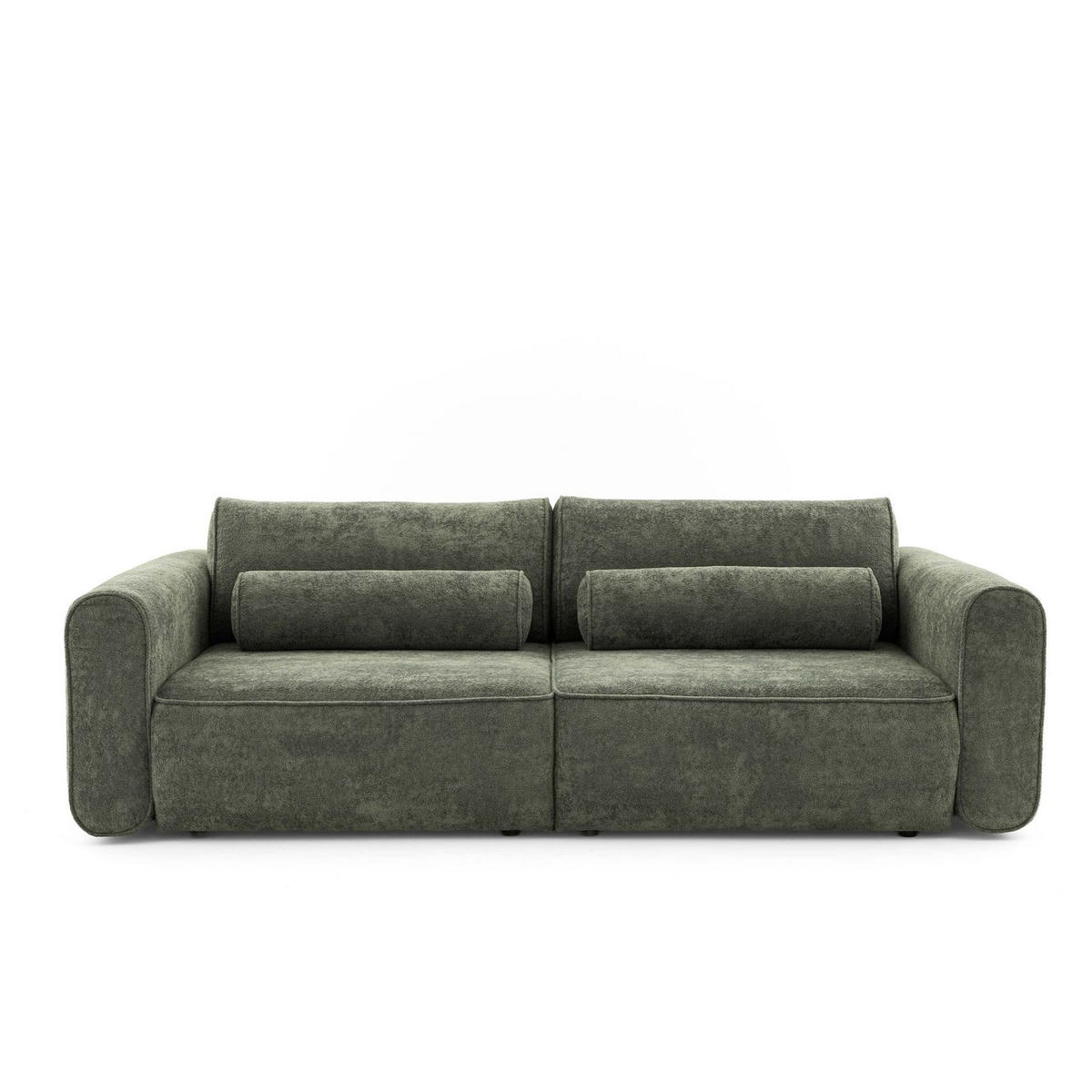 ECKSOFA MOTION mit Schlaffunktion 130x200 Webstoff Grün - Schwarz/Grün, Holz/Textil (250/166cm) - Muffo