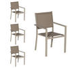 GARTENSTÜHLE Taupe 4er-Set - Braun, Kunststoff (57/89.5/56.5cm) - Happy Garden
