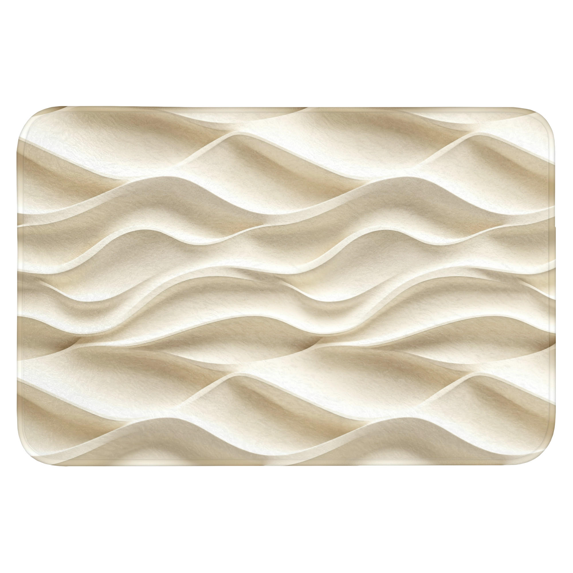 OnlyWow WC PŘEDLOŽKA Linie - Vlnité - Krémové 90x60 cm