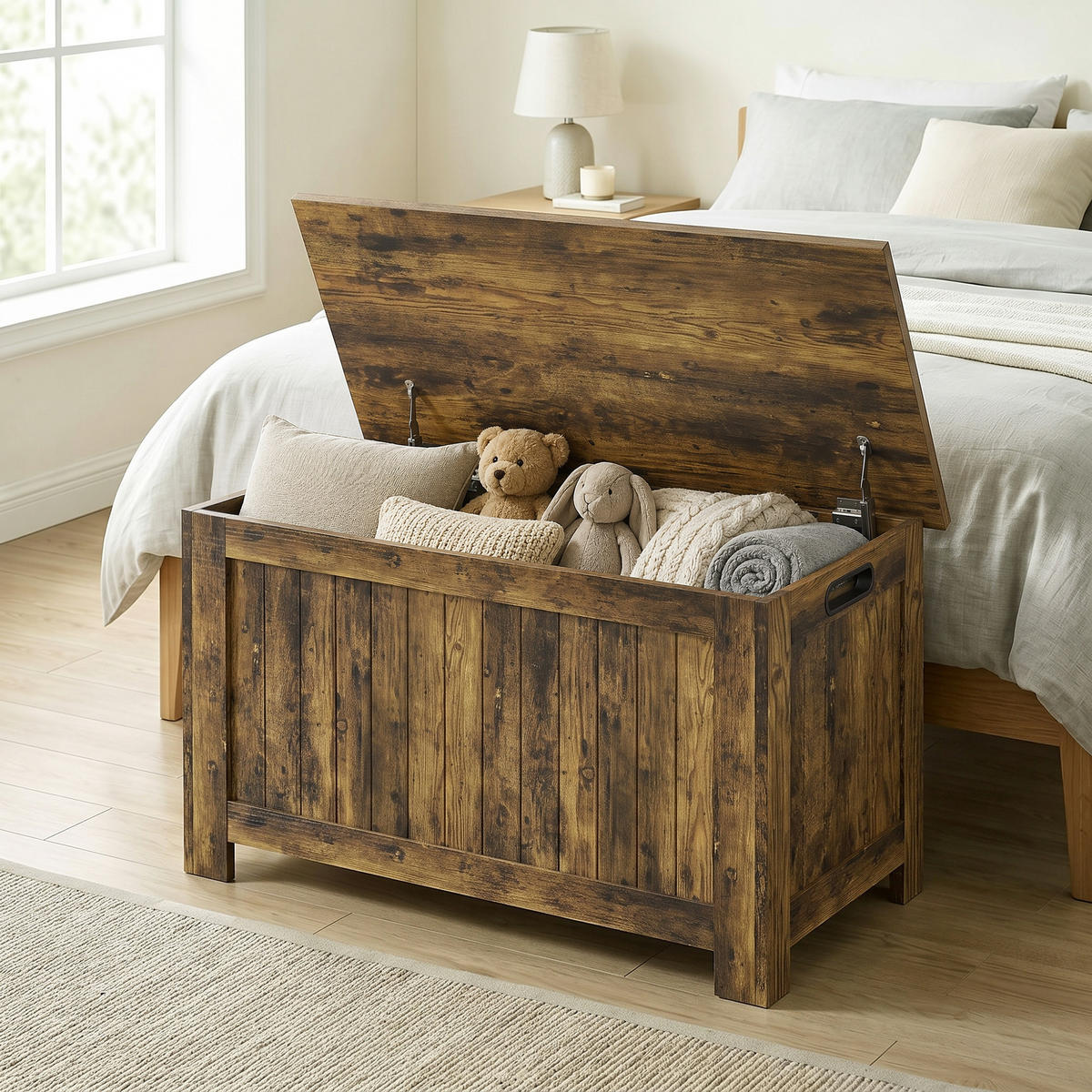 AUFBEWAHRUNGSTRUHE Braun 81/40/46 cm - Braun, Holzwerkstoff (40/46/81cm) - PANGIVO