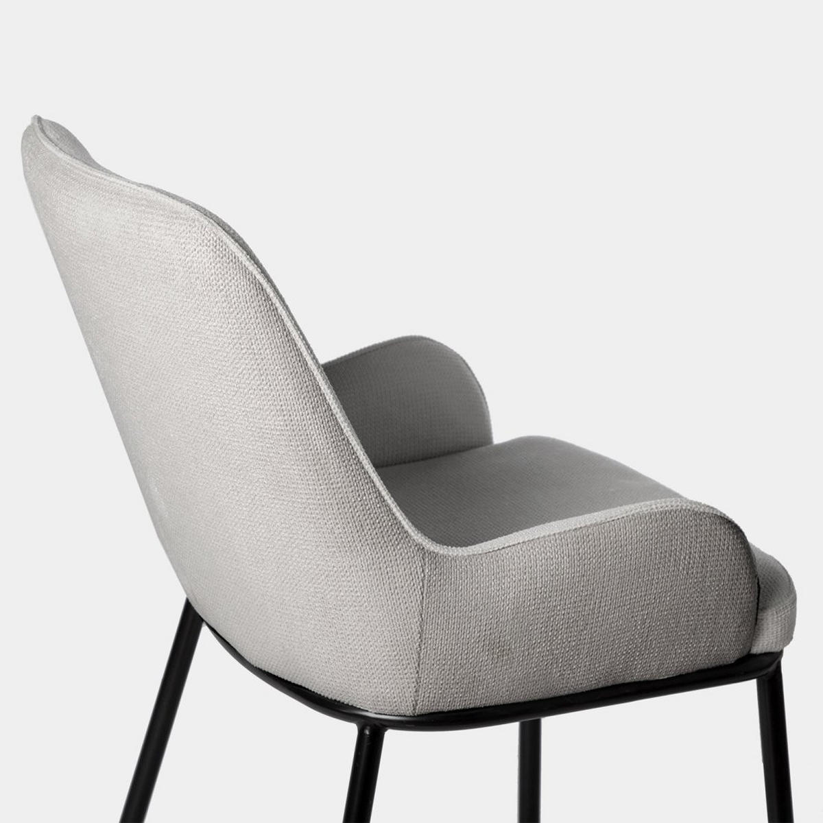 ESSZIMMERSTUHL Dama Grau 55 cm x 84 cm 2er-Set - Grau, Textil (55/84/62cm) - Klast Home