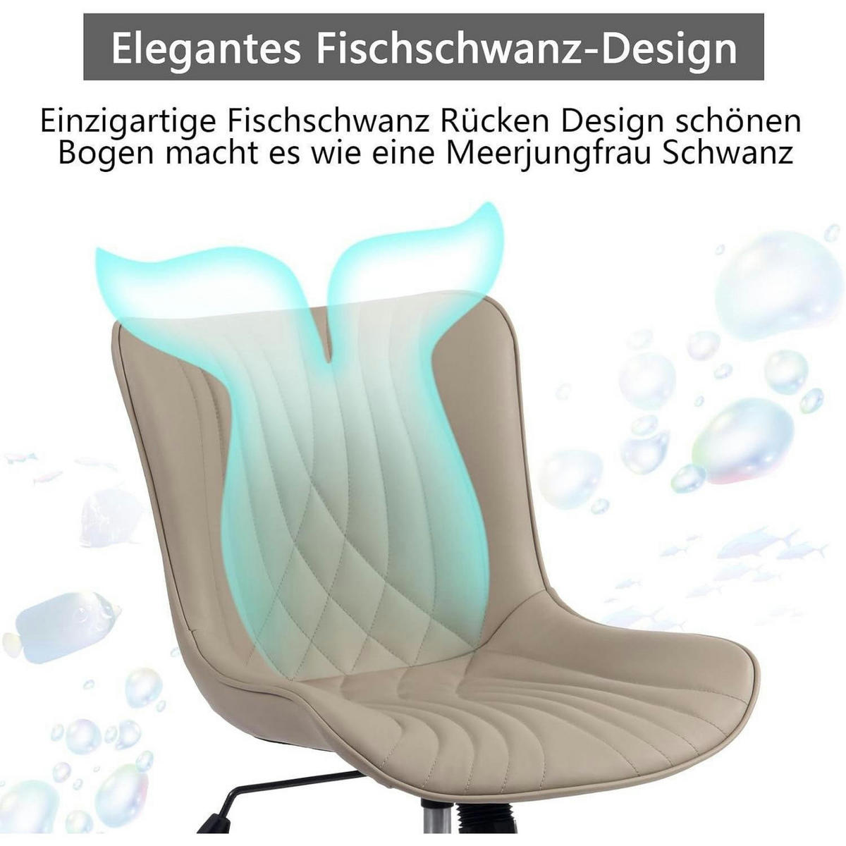 BÜROSTUHL Ergonomisch Khaki - Olivgrün, Kunststoff (60/78.5/42.4cm)