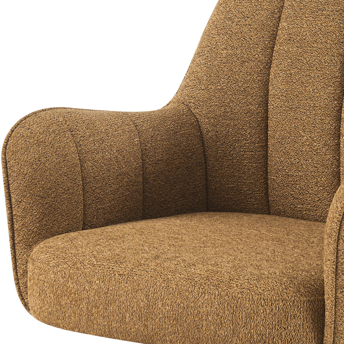 ESSZIMMERSTUHL THOMAS-MAJA 2er-Set 4-Fuss-Gestell - Currygelb/Weiß, Textil (58/87/62cm) - DUBI Möbel
