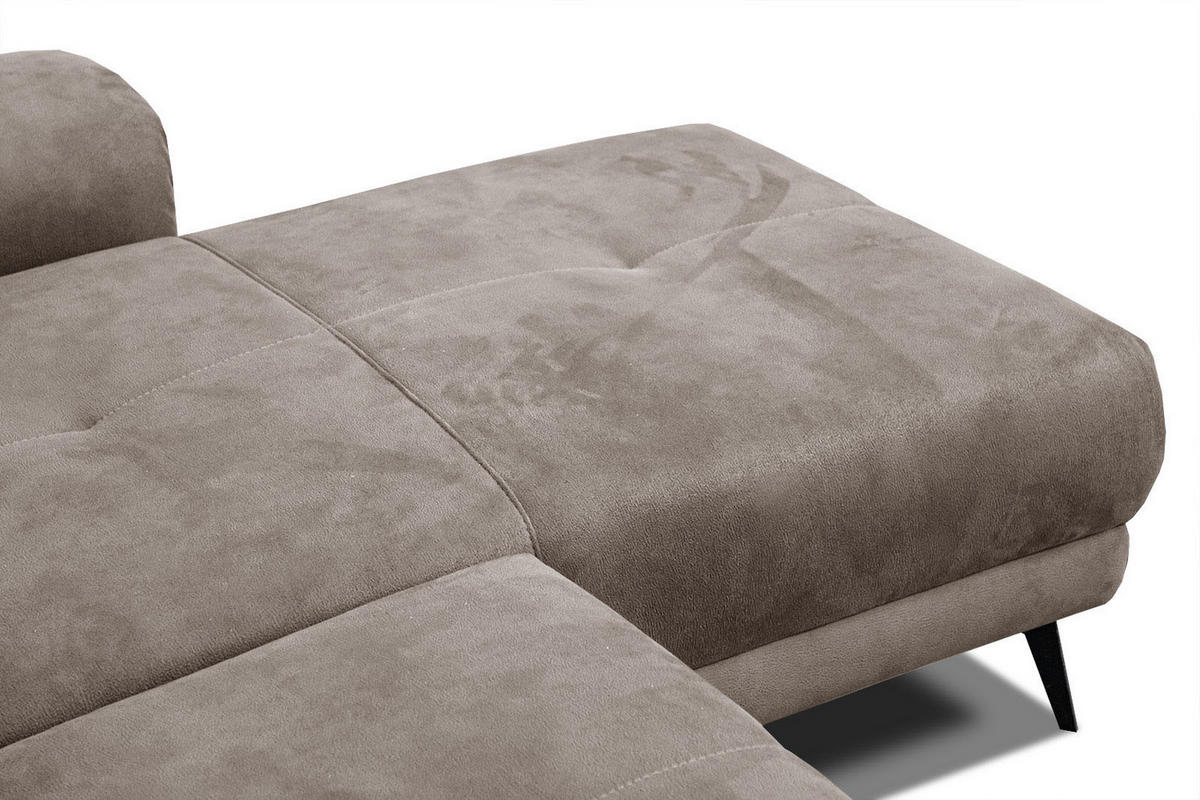 ECKSOFA FIERO 4-Sitzer, beige - Beige/Schwarz, Holzwerkstoff/Textil (288/170cm) - Courtois Laville