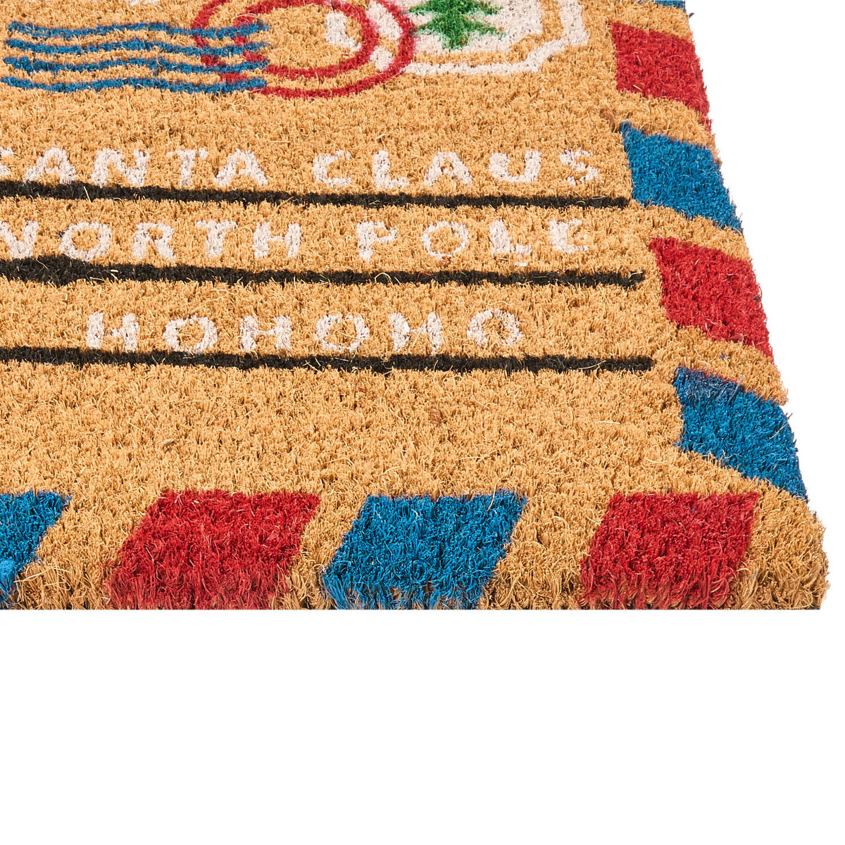 FUSSMATTE Naturfarben 50/80 cm Weihnachtsmotiv Kokosfasern Katalla - Naturfarben, Textil (50/80cm) - Beliani
