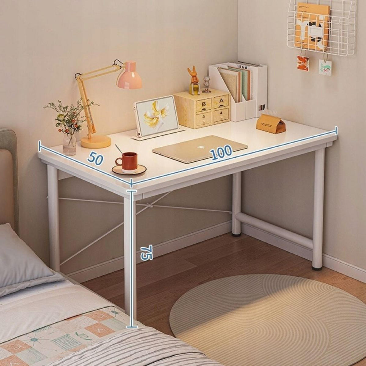 COMPUTERTISCH, weiß 100/50/75 cm - Weiß, Holzwerkstoff (50/100/75cm)