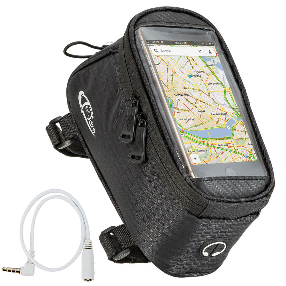 FAHRRADTASCHE, 20,5 x 10 x 10,5cm,schwarz - Schwarz, Kunststoff (10/10.5/20.5cm) - tectake