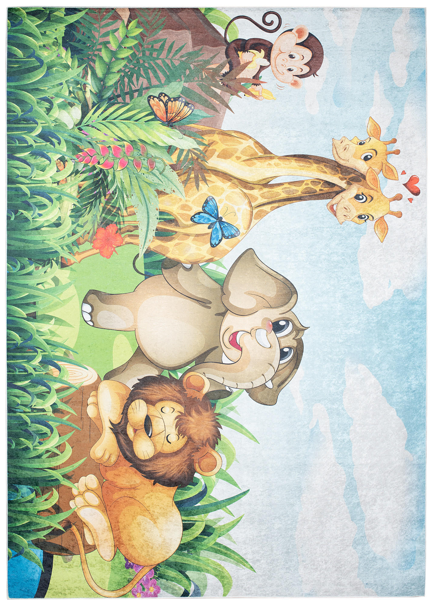 TEPPICH EMMA Hellblau 140/200 cm - Hellblau, Kunststoff (140/200cm) - Tapiso