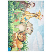 TEPPICH EMMA Hellblau 140/200 cm - Hellblau, Kunststoff (140/200cm) - Tapiso