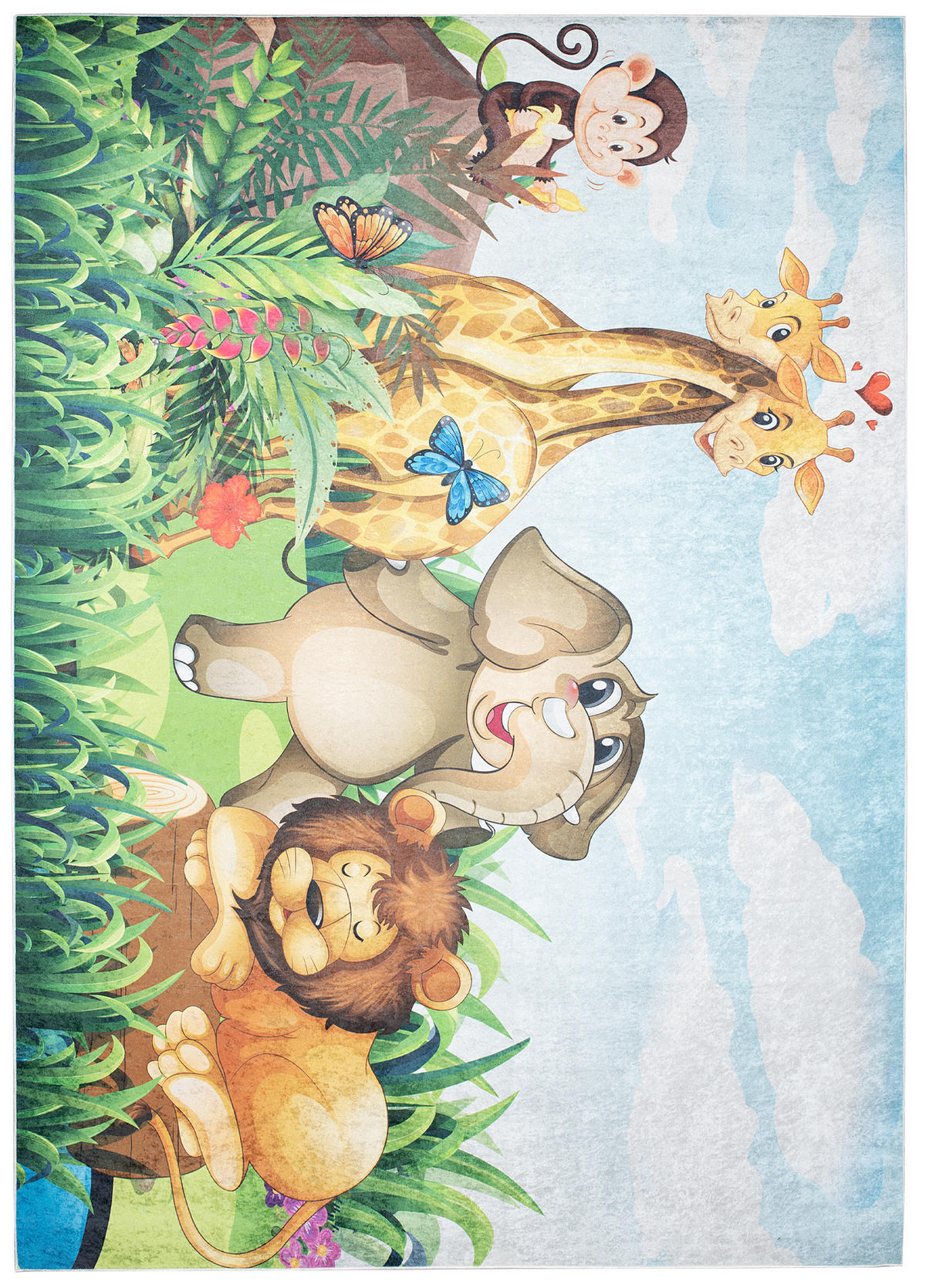 TEPPICH EMMA Hellblau 140/200 cm - Hellblau, Kunststoff (140/200cm) - Tapiso