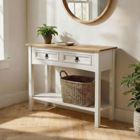 KONSOLENTISCH CAMPO - Weiß/Braun, Holz (32/88/73cm) - CARO-Möbel