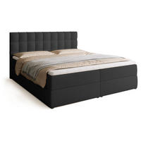 BOXBETT Detroit mit Topper 180/200 Anthrazit - Anthrazit, Holzwerkstoff/Textil (180/200cm) - Bromarkt