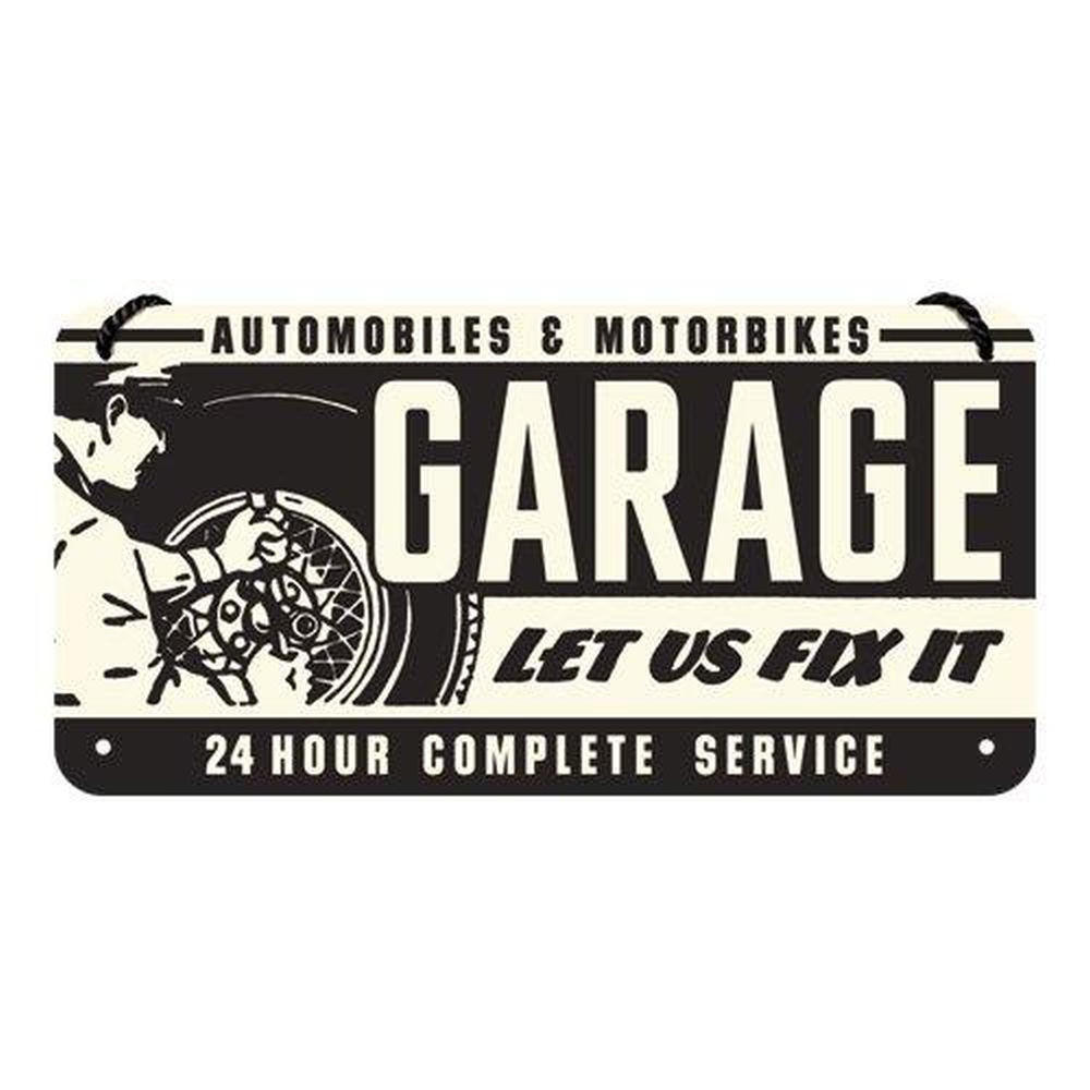 HÄNGESCHILD 10/20 cm Best Garage Garage - Multicolor, Metall (20/10/0.2cm) - Nostalgic-Art