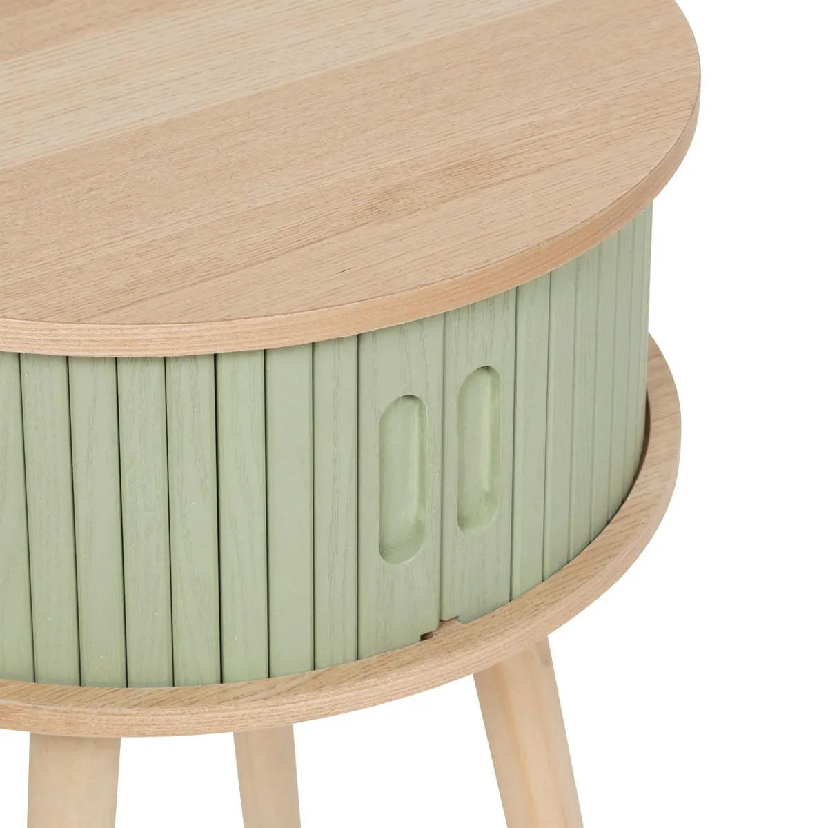 NACHTTISCH mit 2 Türen Nysos 40/40/54 cm - Grün, Holzwerkstoff (40/54/40cm) - Atmosphera Createur d´interieur