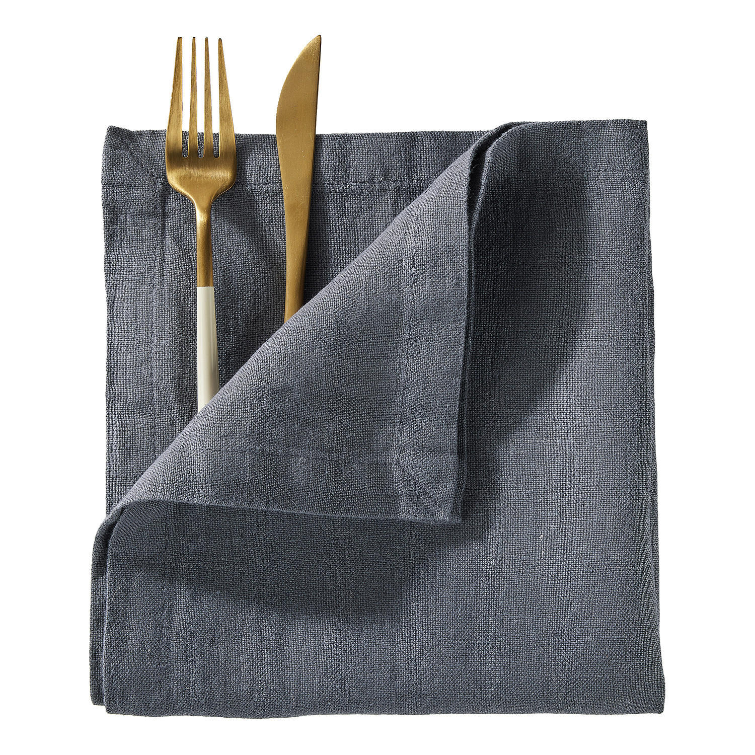 SERVIETTE Riga 42x42cm - Anthrazit, Textil (42/42cm) - Butlers