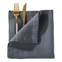 SERVIETTE Riga 42x42cm - Anthrazit, Textil (42/42cm) - Butlers
