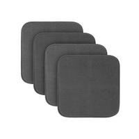 SITZKISSEN 38x38 cm Anthrazit 4er-Pack - Anthrazit, Kunststoff (38/38cm)