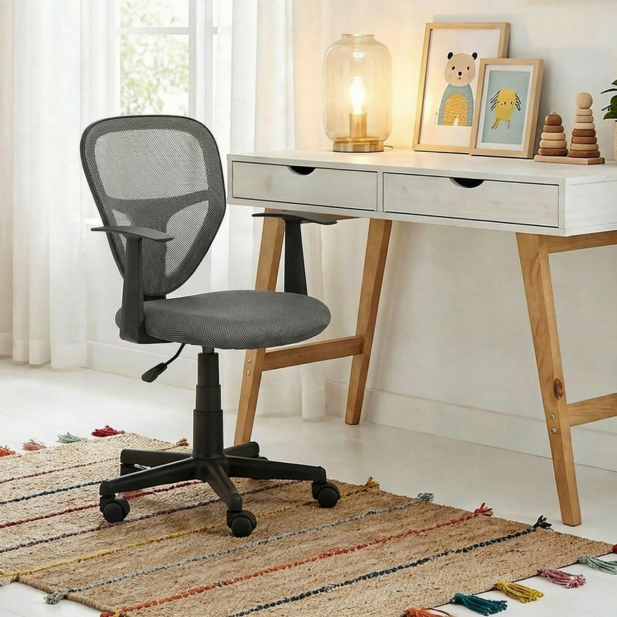 KINDERDREHSTUHL STUDIO - Grau, Textil (53/92/52cm) - IDIMEX