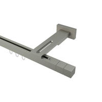 GARDINENSTANGE INNENLAUF Quadline (Multi) Cubes 540 cm (geteilt in 3 x 180 cm), 1-läufig, 20x20 mm Satin-Silber - Silberfarben, Metall (540cm) - INTERDECO