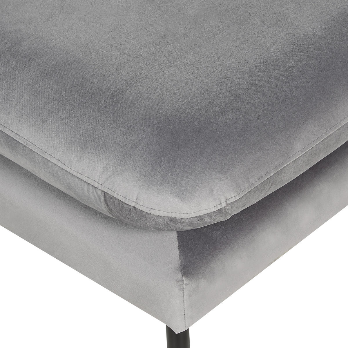 OTTOMANE Grau Vinterbro - Schwarz/Grau, Textil (70/44/70cm) - Beliani