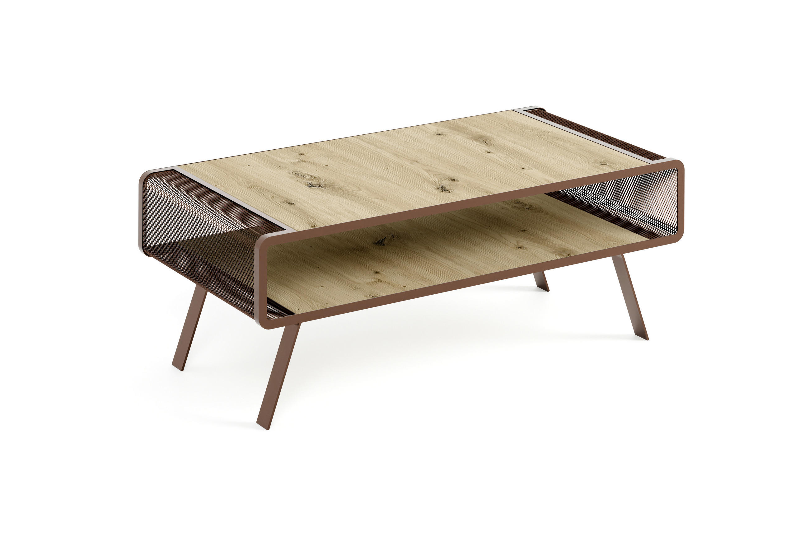 COUCHTISCH TORPE - Eiche Artisan/Braun, Holzwerkstoff (60/121/45cm) - Meblini