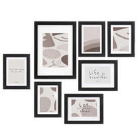 BILDERRAHMEN Mural 7er Set - Schwarz, Holz (35/6/25cm) - Giftdecor