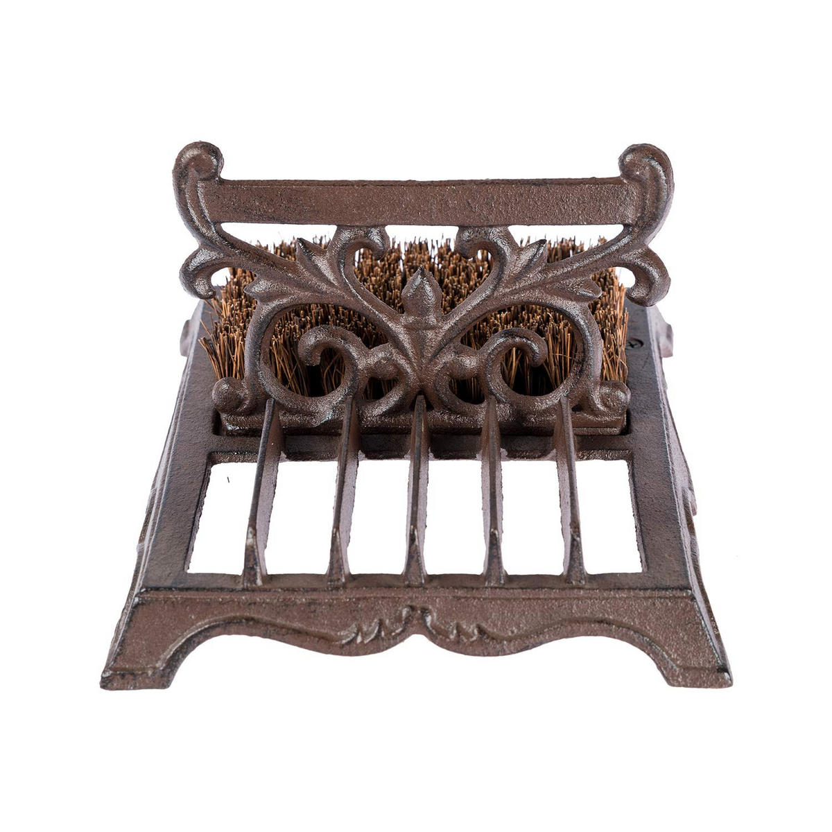 STIEFELKRATZER mit Bürste, Gusseisen - Braun, Metall (22/27cm) - Homescapes