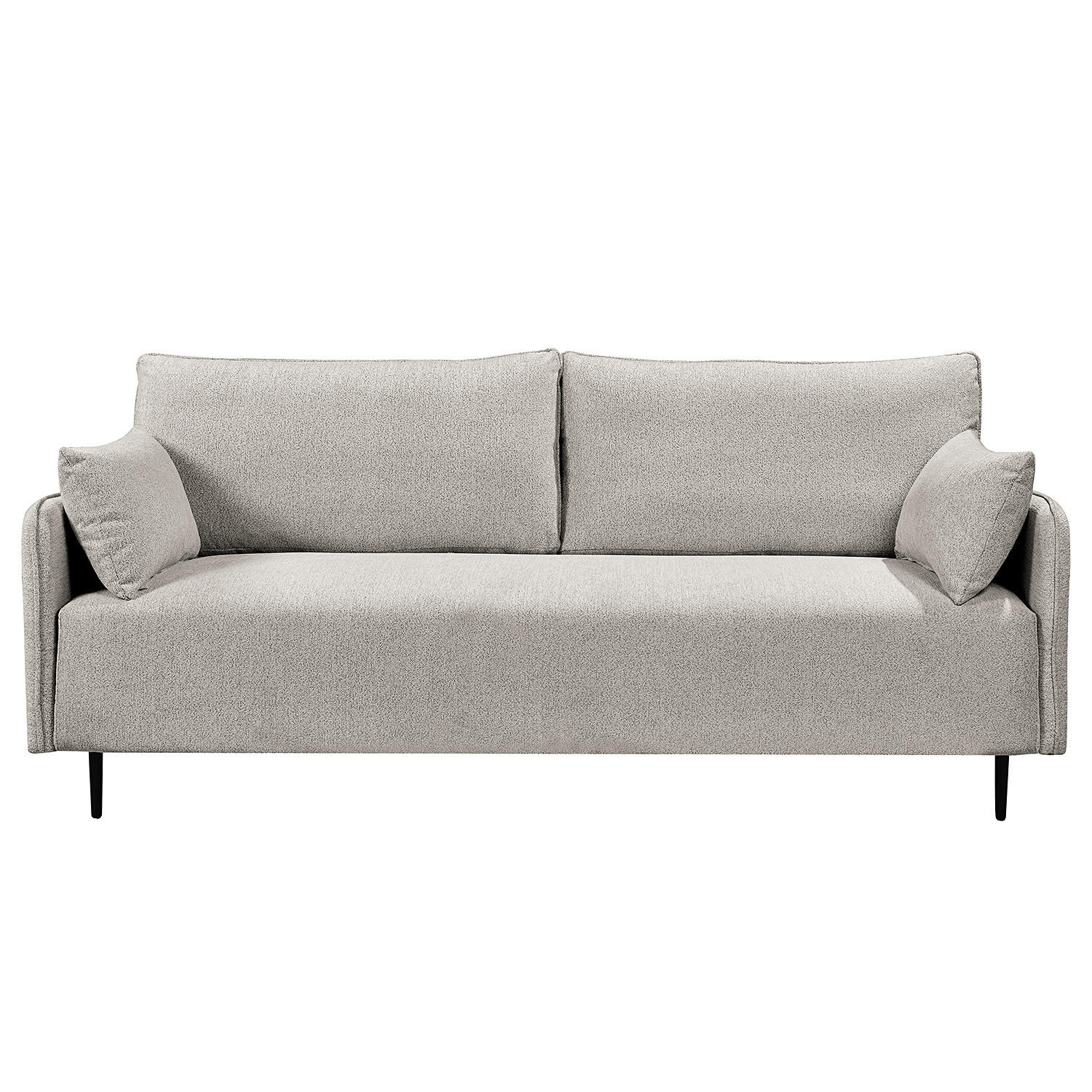 3-SITZER SOFA - Webstoff - Schwarz/Hellblau, Textil (193/87/83cm) - home24