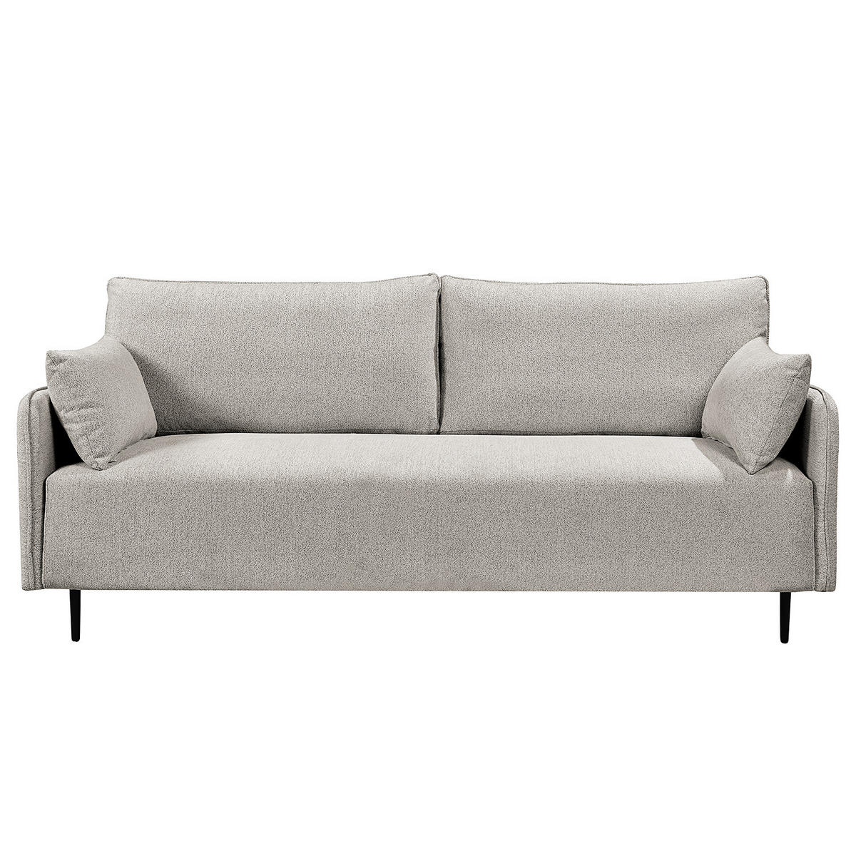 3-SITZER SOFA - Webstoff - Schwarz/Hellblau, Textil (193/87/83cm) - home24