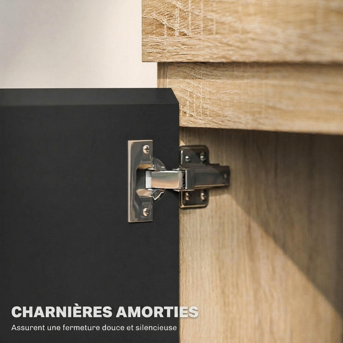 TV-MÖBEL Schwarz 1 Stück - Schwarz, Holzwerkstoff (140/48/40cm) - GiPP