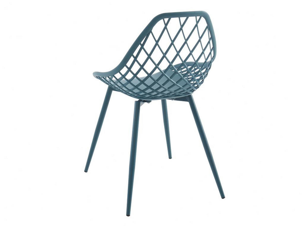 GARTENSTUHL 2er-Set - Polypropylen & Metall - Blaugrün - MALAGA von MYLIA - Blau, Metall (49/84/54.5cm) - Vente-Unique