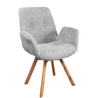 STUHL BALTIC Bouclé Grau 85 cm - Braun/Grau, Holz/Textil (61/85/63cm) - riess-ambiente