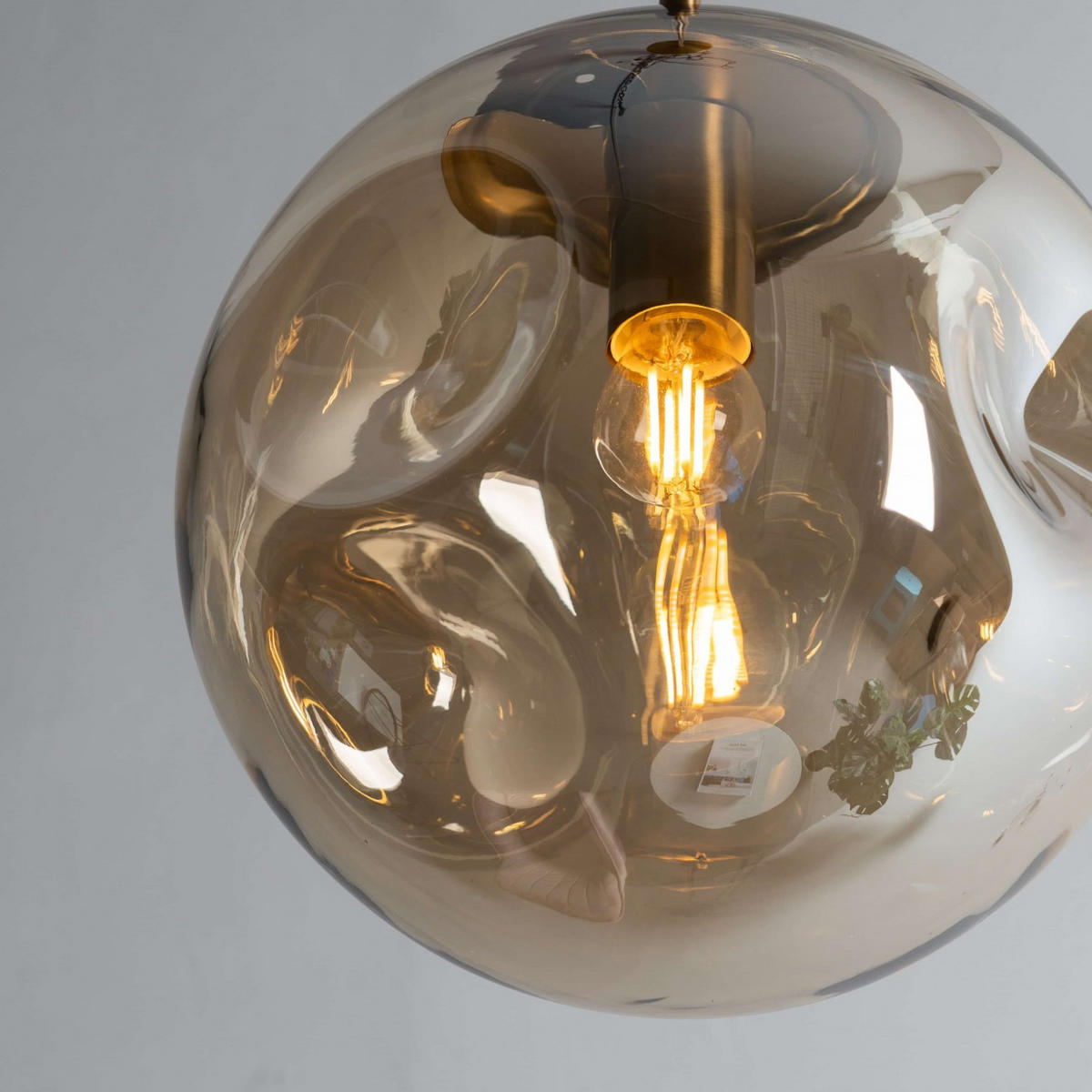 HÄNGELEUCHTE Nourot, Bernstein, 25cm - Bernsteinfarben, Glas (25/20/25cm) - KOSILUM