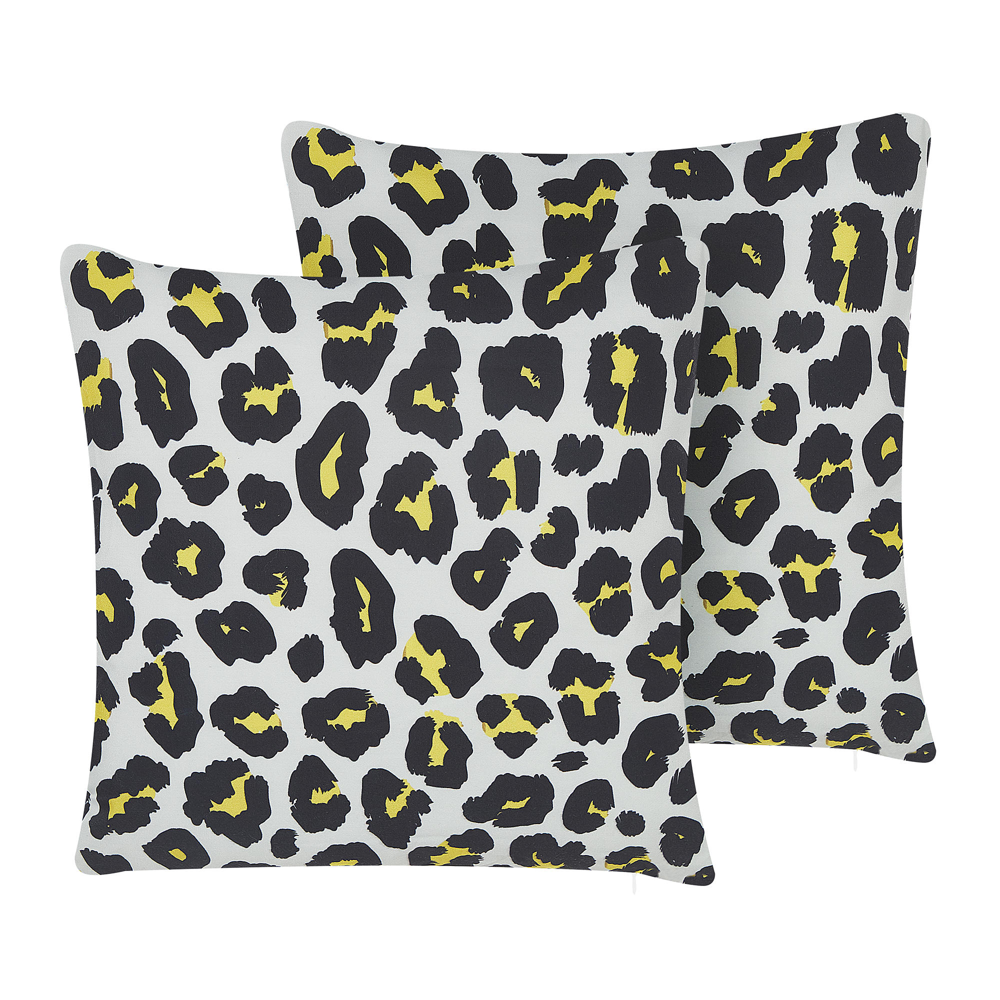 GARTENKISSEN 2er-Set Tierfell-Motiv schwarz/weiß 45/45 cm Karditsa - Multicolor, Textil (45/45cm) - Beliani
