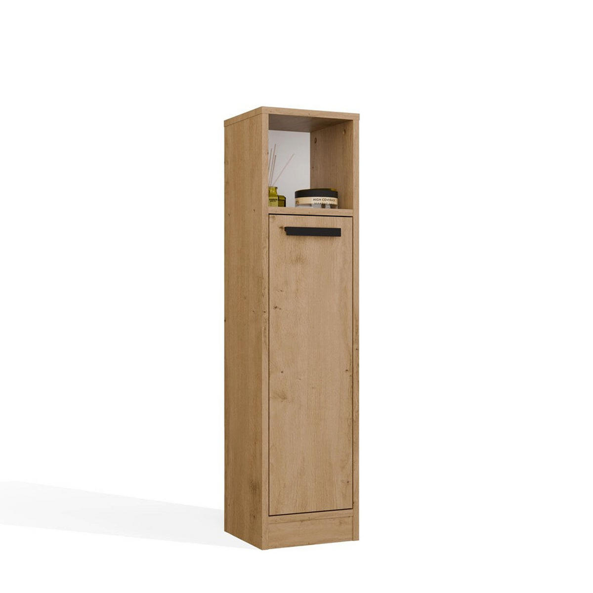 BADEZIMMERSCHRANK Iva - Eiche Wotan, Holzwerkstoff (25.5/102/24cm) - kommodly