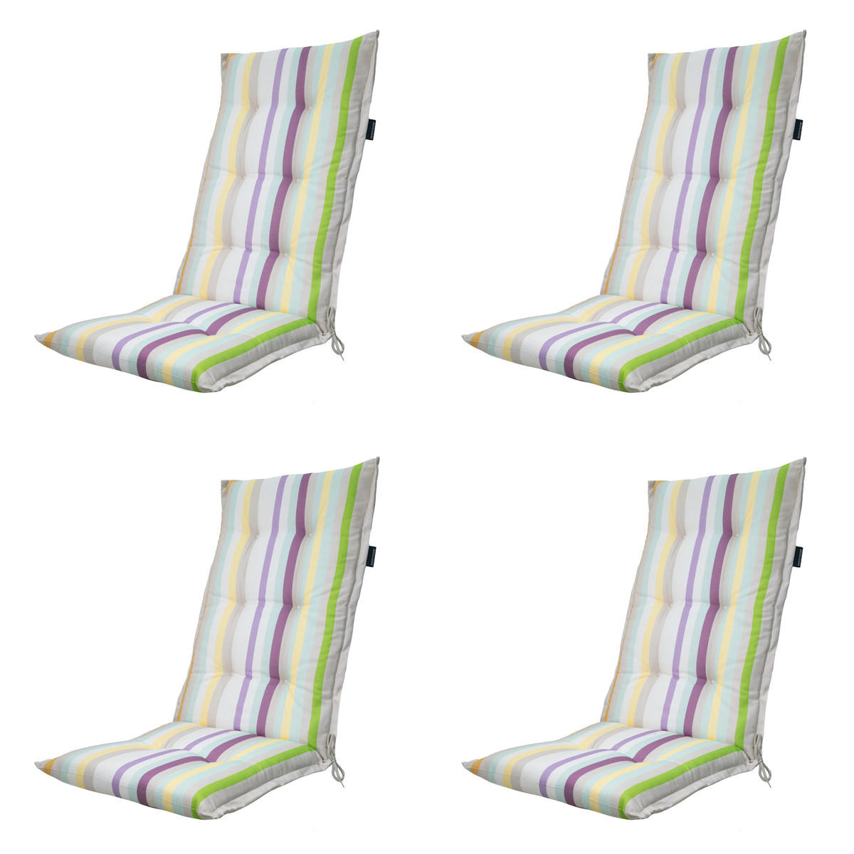 GARTENSTUHLKISSEN Righe 123/50 cm 4er-Set - Lila, Textil (50/7/123cm) - Madison