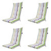 GARTENSTUHLKISSEN Righe 123/50 cm 4er-Set - Lila, Textil (50/7/123cm) - Madison
