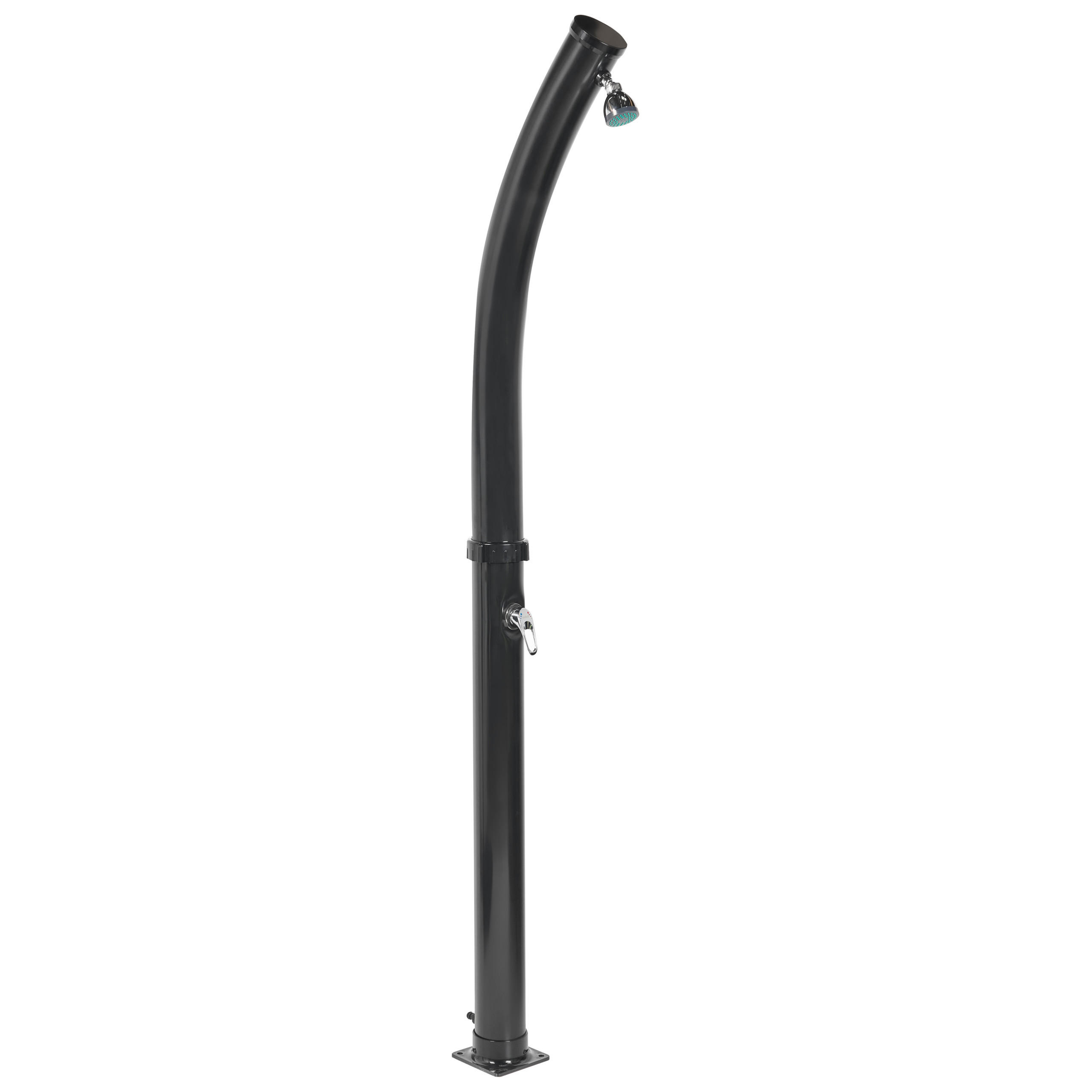 FREISTEHENDE solarbetriebene Gartendusche Schwarz Engabao - Schwarz, Kunststoff (16/217/16cm) - Beliani