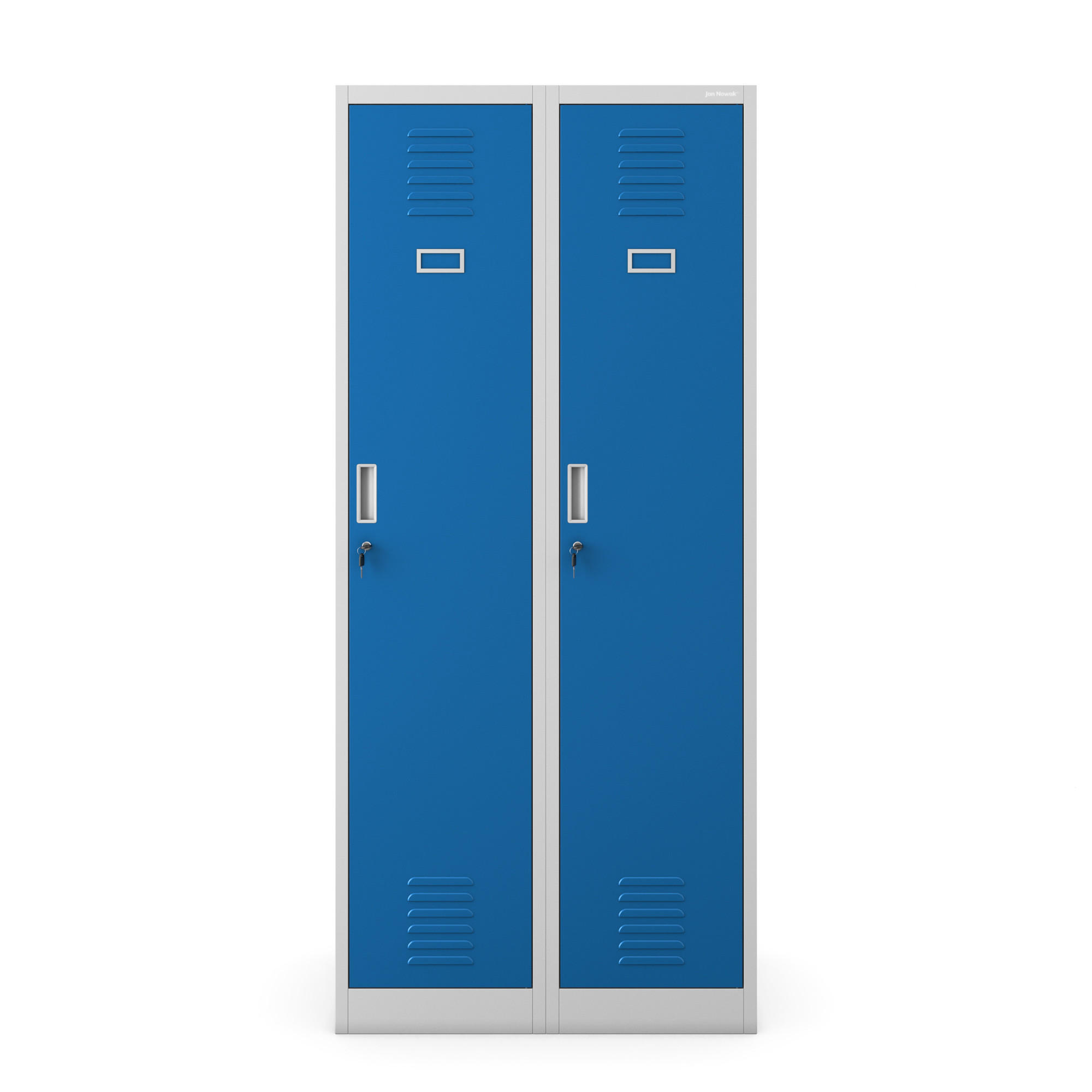 UMKLEIDESCHRANK KACPER - Blau/Grau, Metall (80/180/50cm) - Jan Nowak