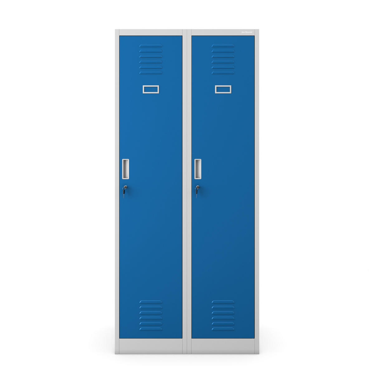 UMKLEIDESCHRANK KACPER - Blau/Grau, Metall (80/180/50cm) - Jan Nowak